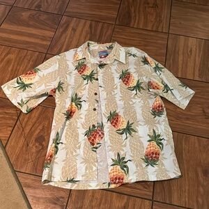 Men’s Joe Kealuka’s by Reyn Spooner Pineapple Button Down Shirt M